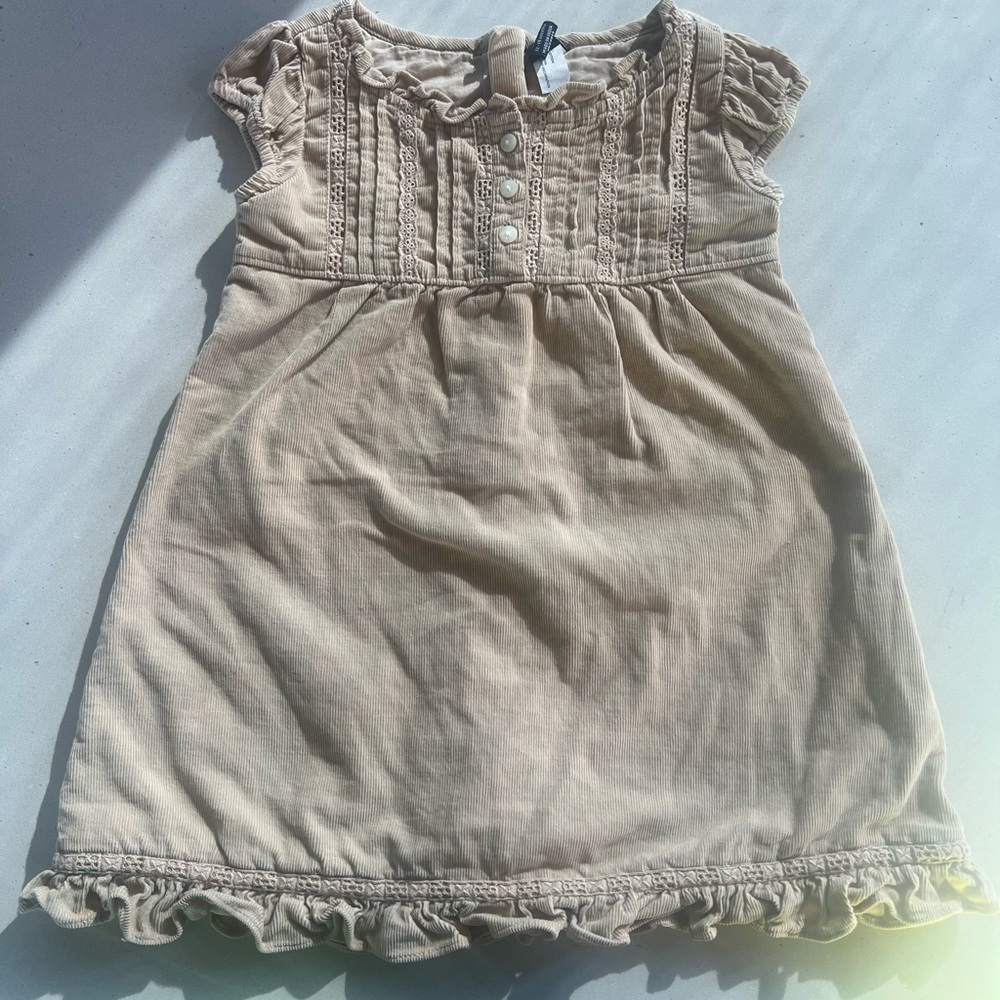 Brown corduroy baby gap dress